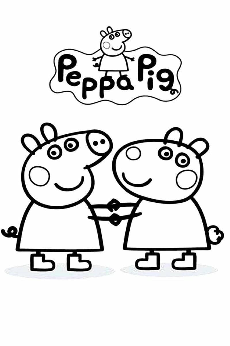 ảnh tô màu heo peppa