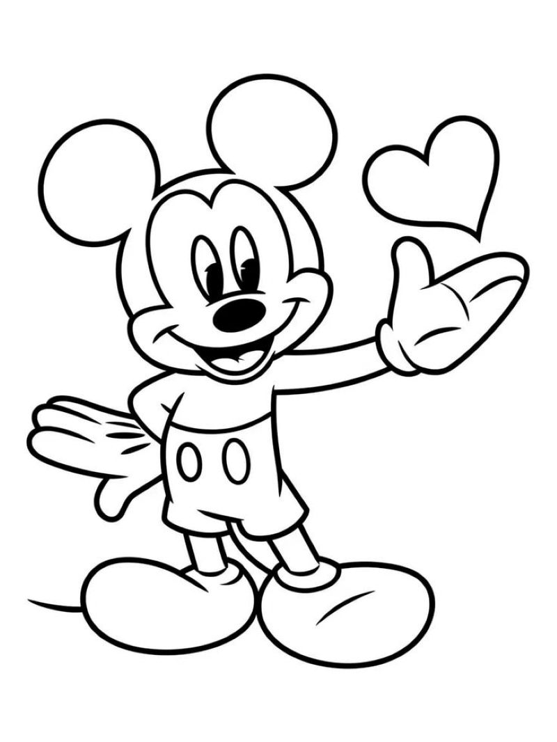 ảnh tô màu mickey
