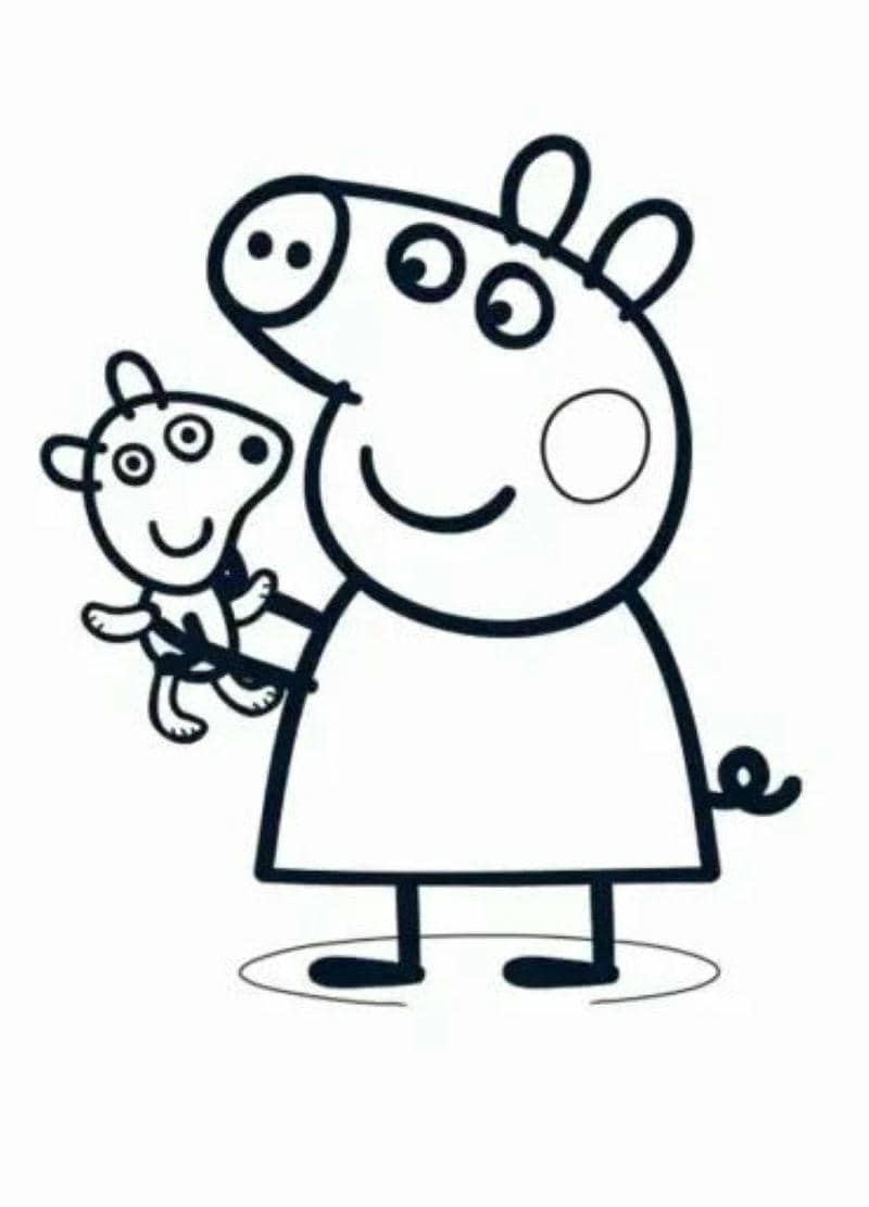 ảnh tô màu peppa
