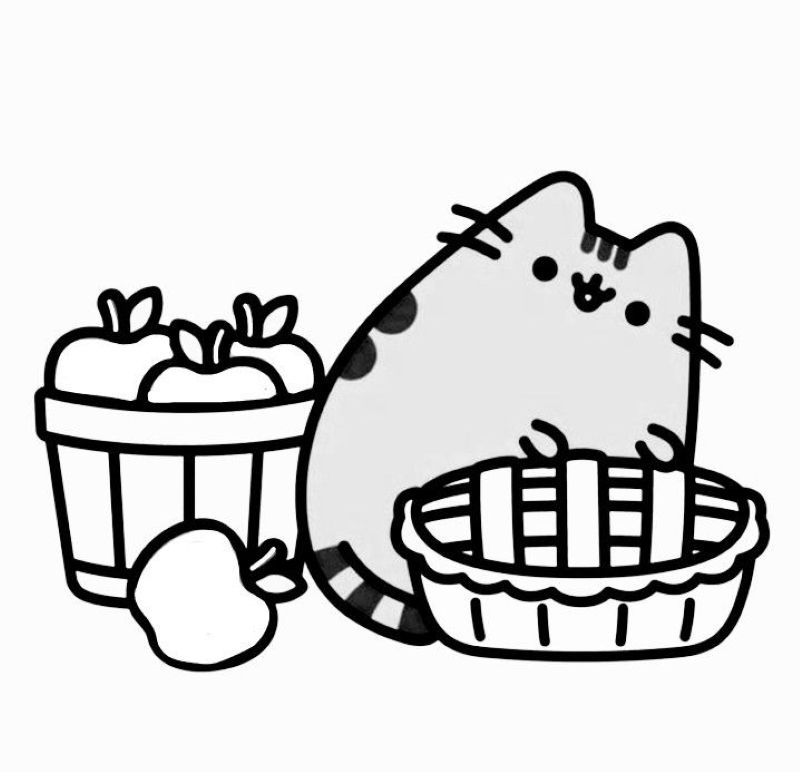 ảnh tô màu pusheen