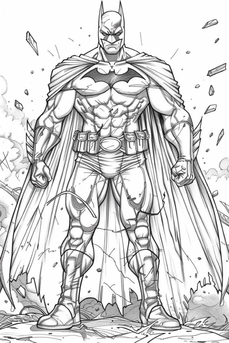 ảnh tranh tô màu batman
