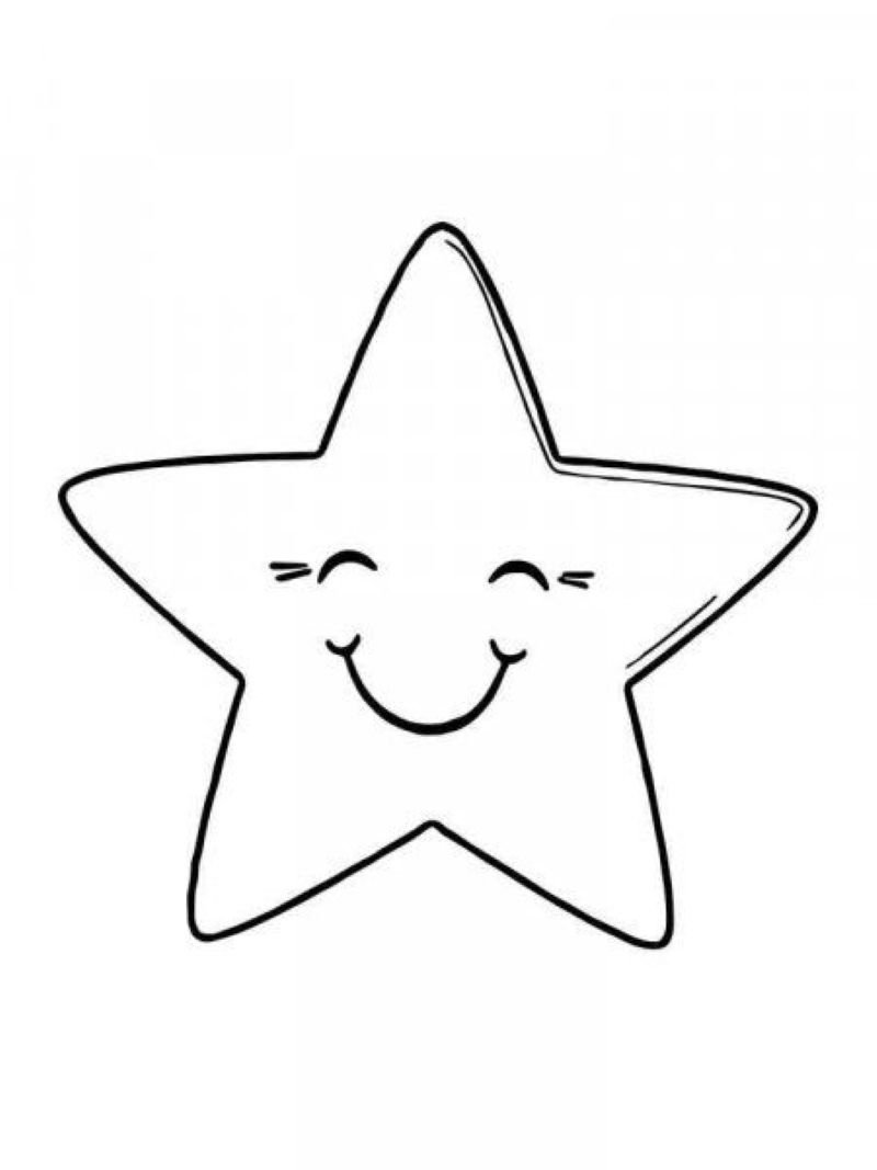 ảnh tranh tô màu ngôi sao cute