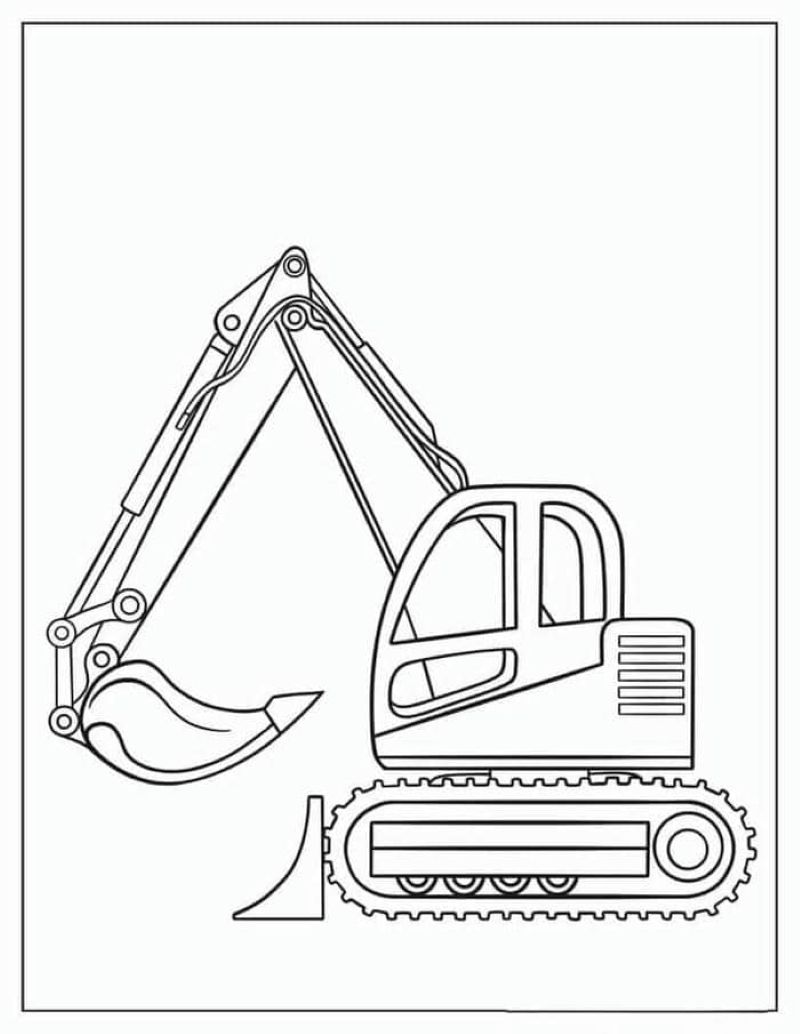 ảnh xe cẩu tô màu