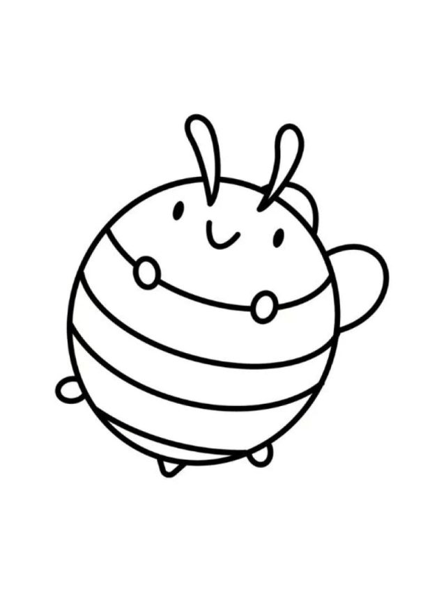 ảnh tô màu con ong cute