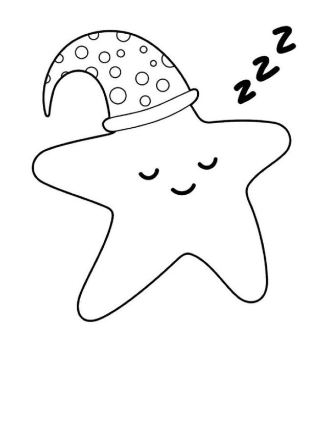 ảnh tô màu ngôi sao cute