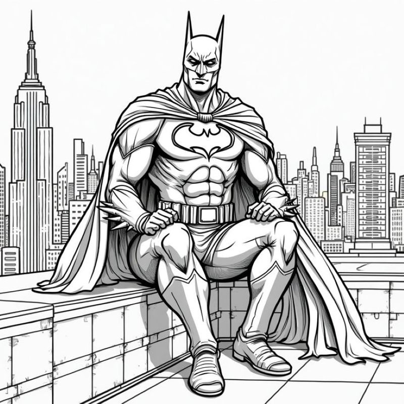 hình ảnh batman tô màu