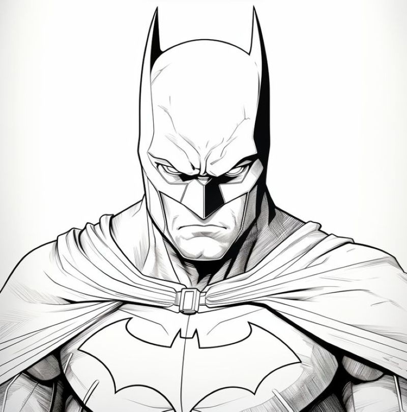 hình ảnh tô màu batman cute