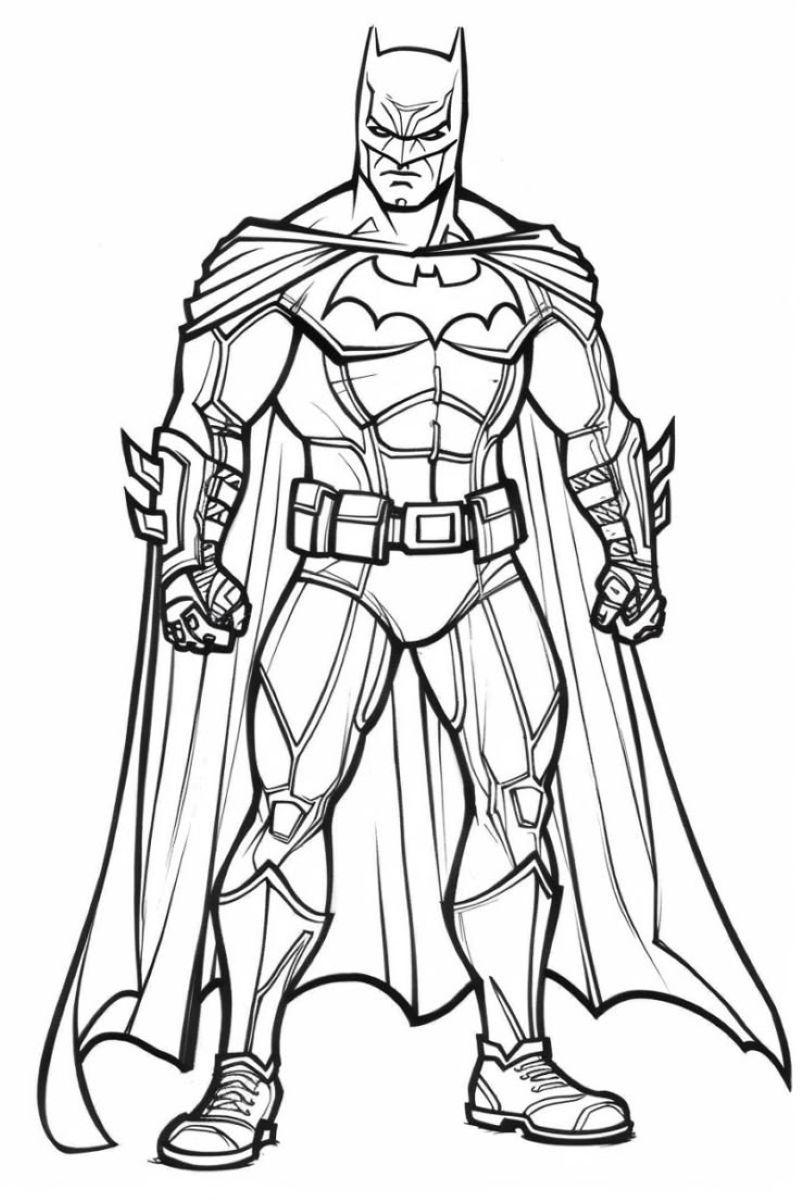 hình ảnh tô màu batman đơn giản