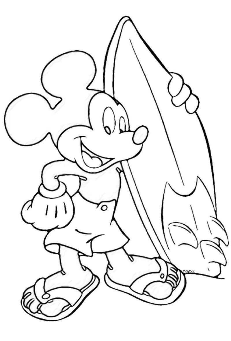 hình ảnh tô màu chuột mickey