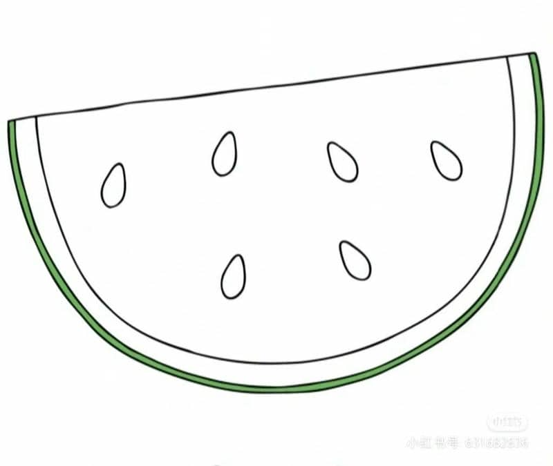 hình ảnh tô màu dưa hấu đơn giản