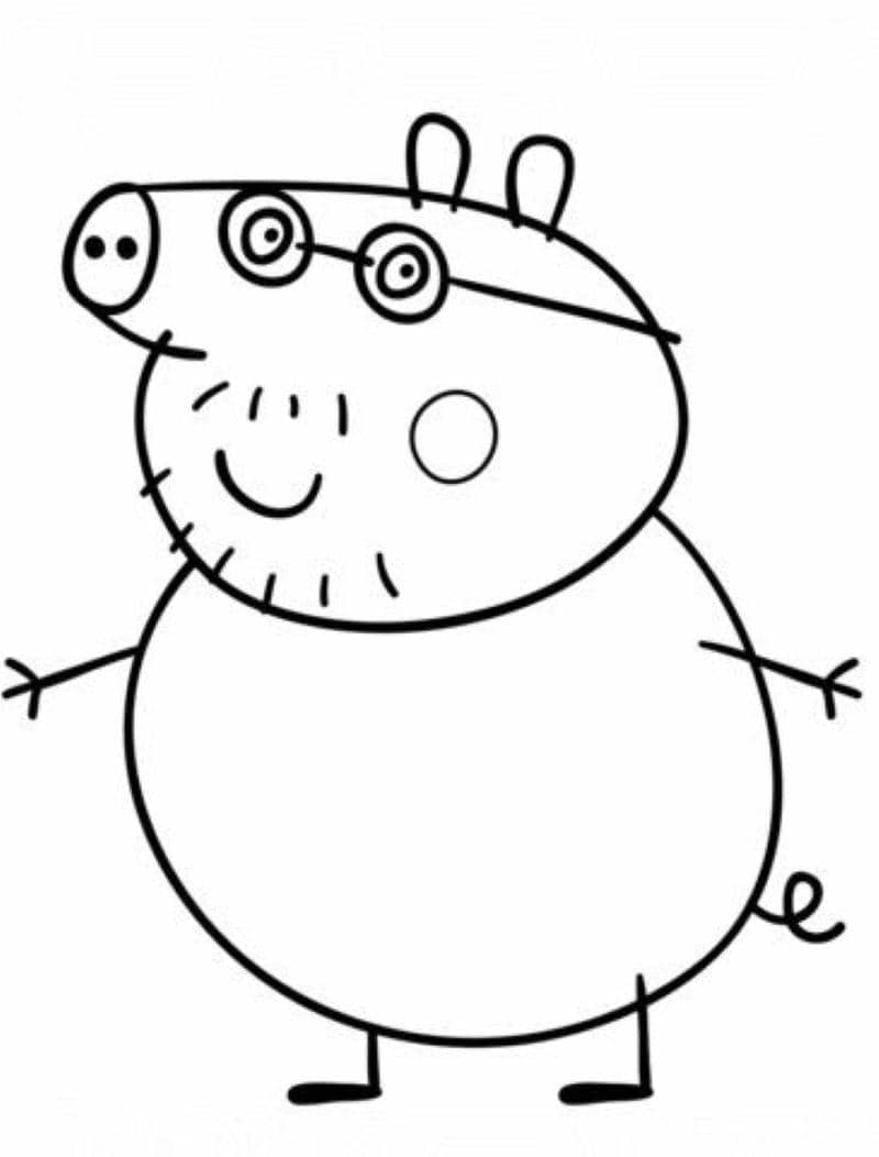 hình ảnh tô màu heo peppa cho bé