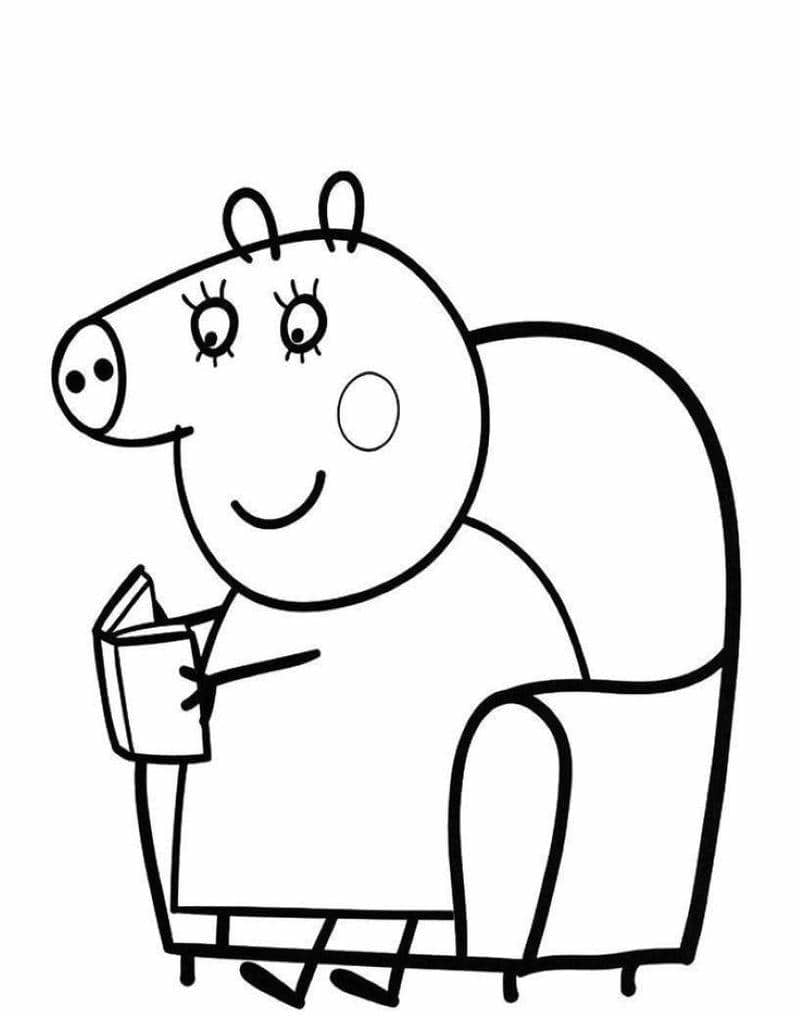 hình ảnh tô màu heo peppa đơn giản