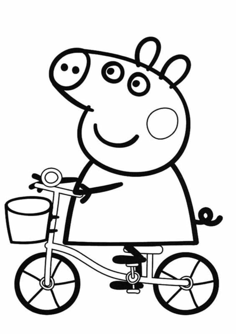 hình ảnh tô màu heo peppa