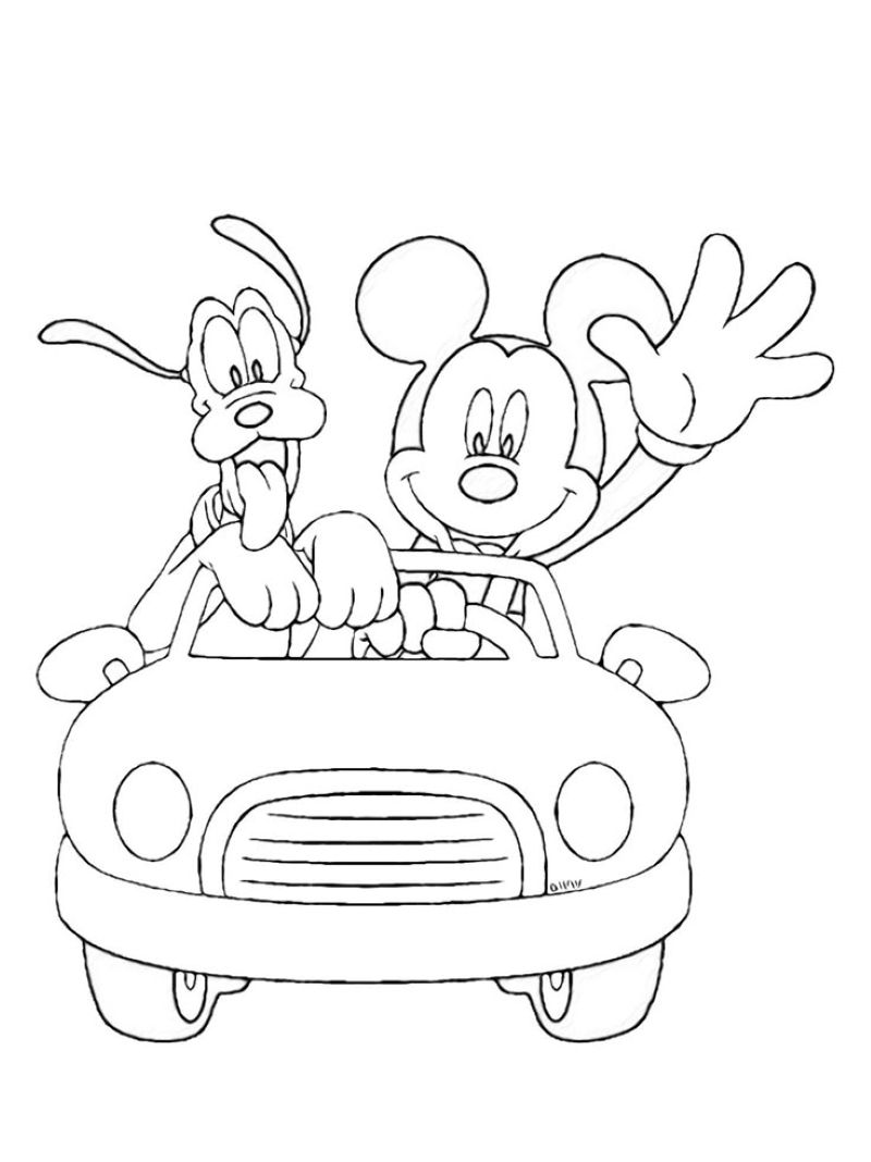 hình ảnh tô màu mickey