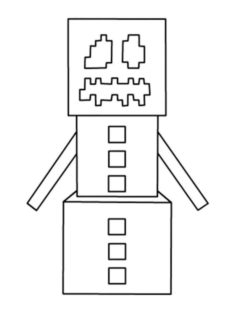 hình ảnh tô màu minecraft cute