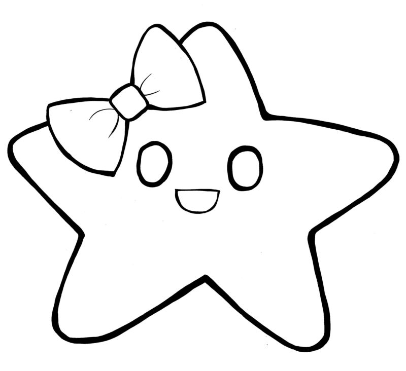 hình ảnh tô màu ngôi sao cute