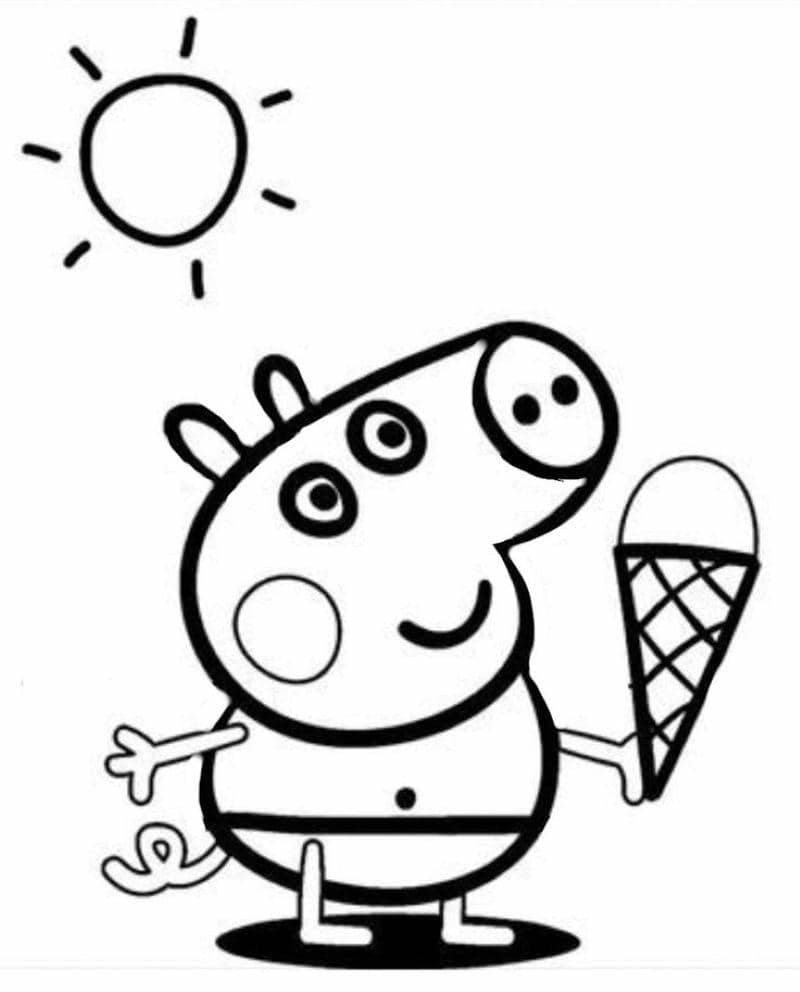 hình ảnh tô màu peppa