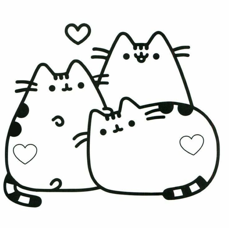 hình ảnh tô màu pusheen