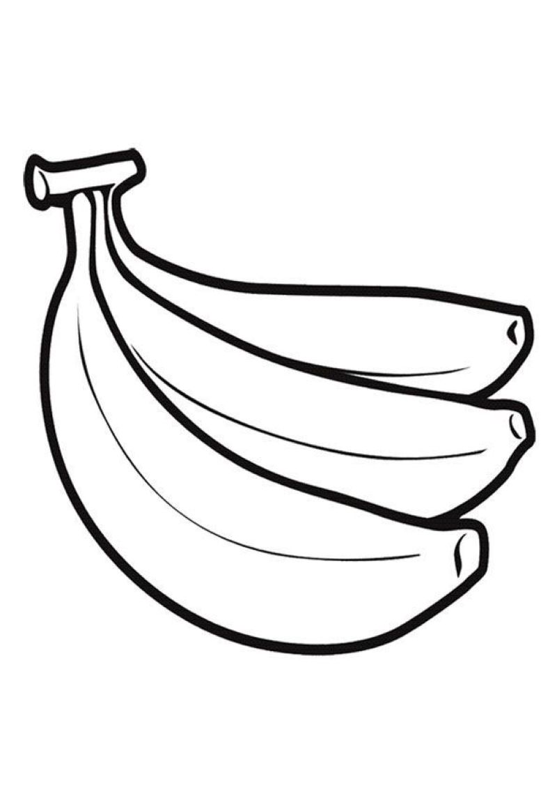 hình ảnh tô màu quả chuối cho bé