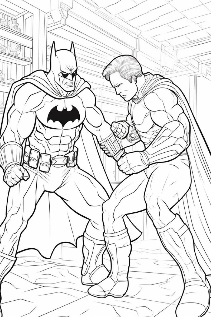 hình ảnh tranh tô màu batman