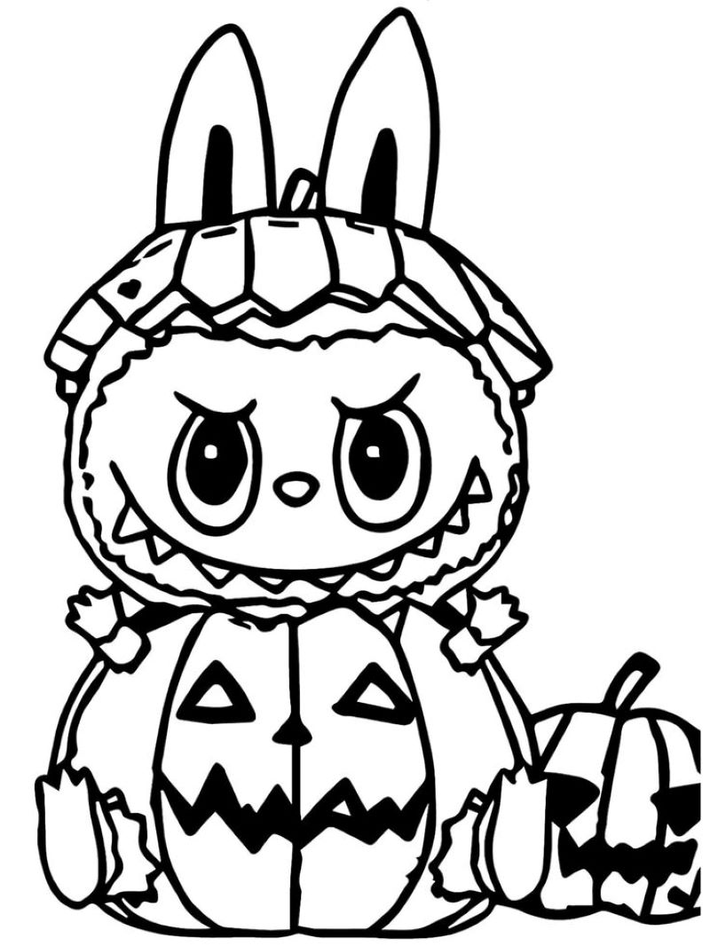hình ảnh tranh tô màu halloween cho bé
