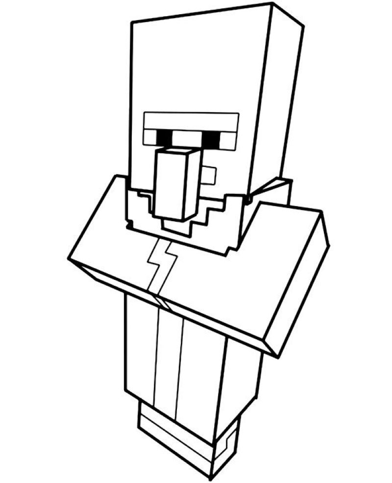 hình ảnh tranh tô màu minecraft cho bé