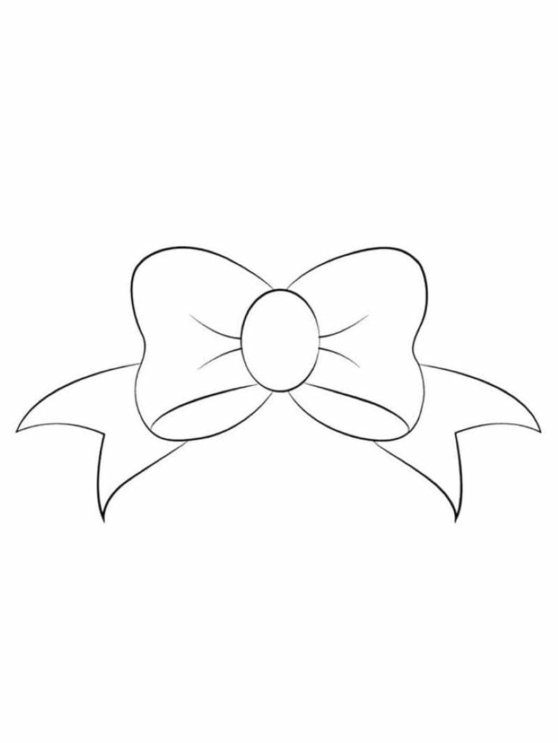 hình ảnh tranh tô màu nơ cute