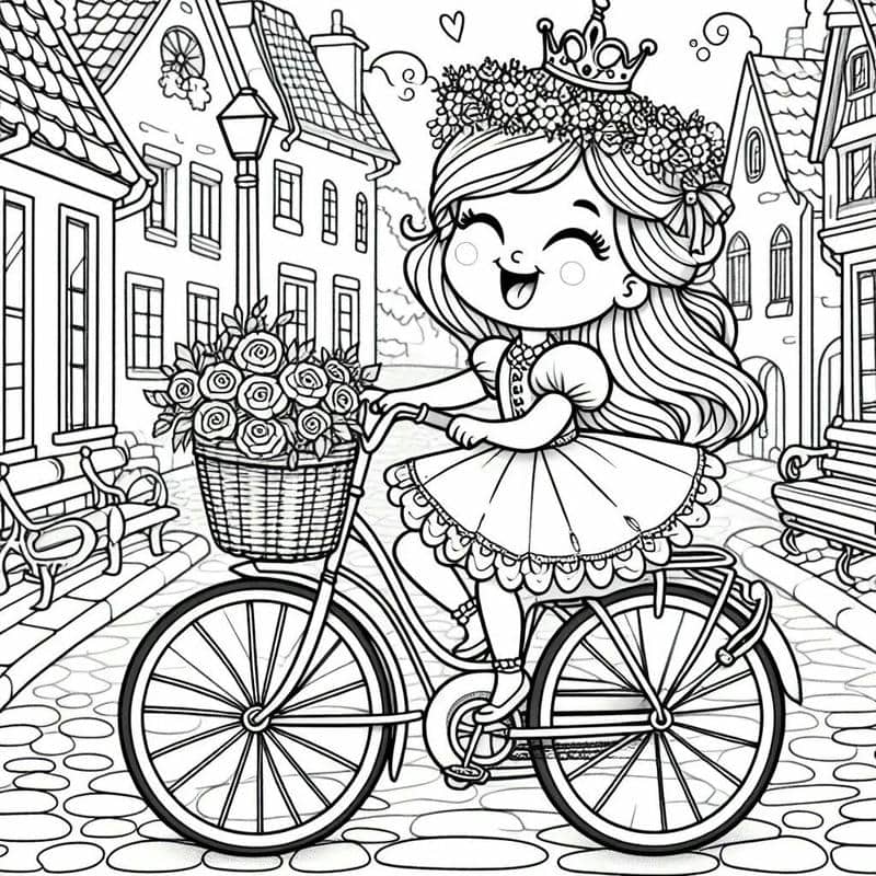 hình ảnh xe đạp tô màu