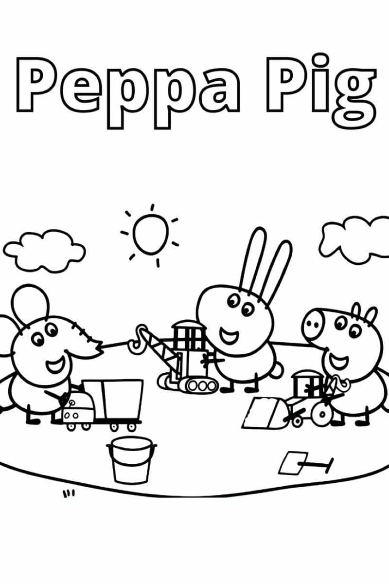 hình heo peppa tô màu