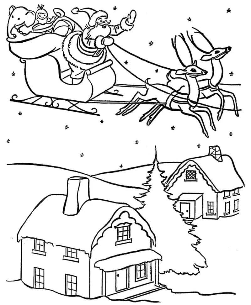 hình ông già noel cho bé tô màu