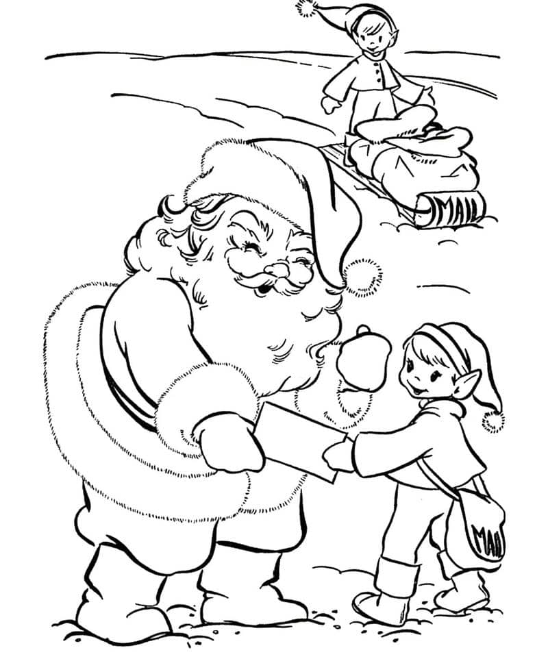 hình tô màu noel