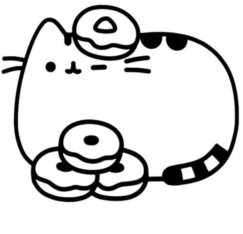 hình tô màu pusheen