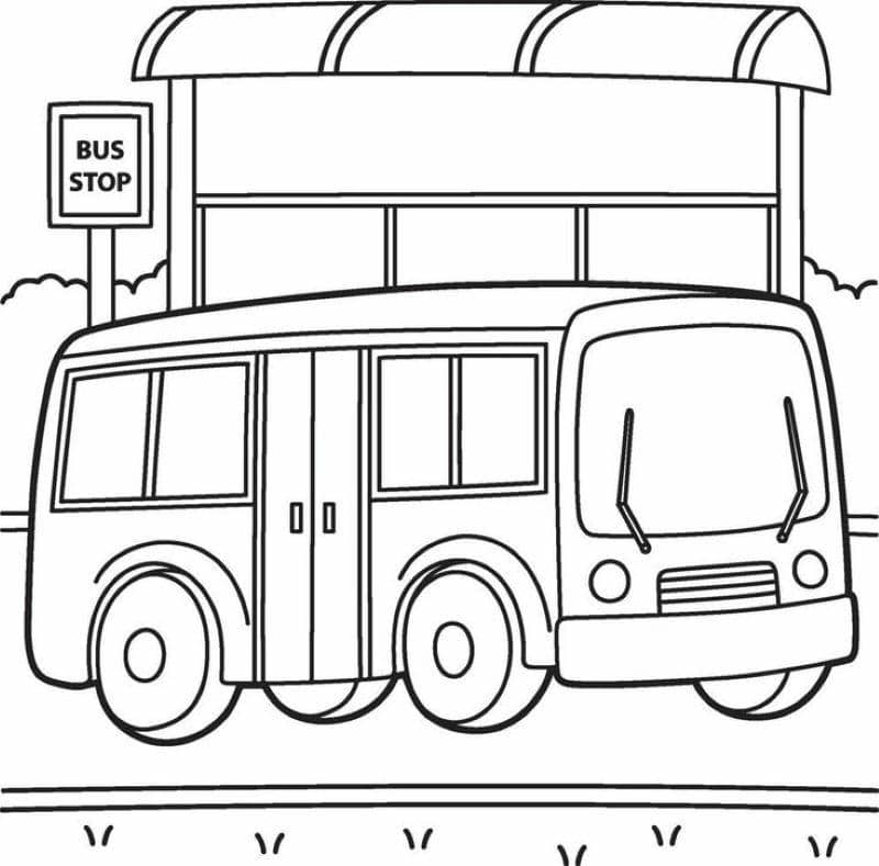 hình tô màu xe bus