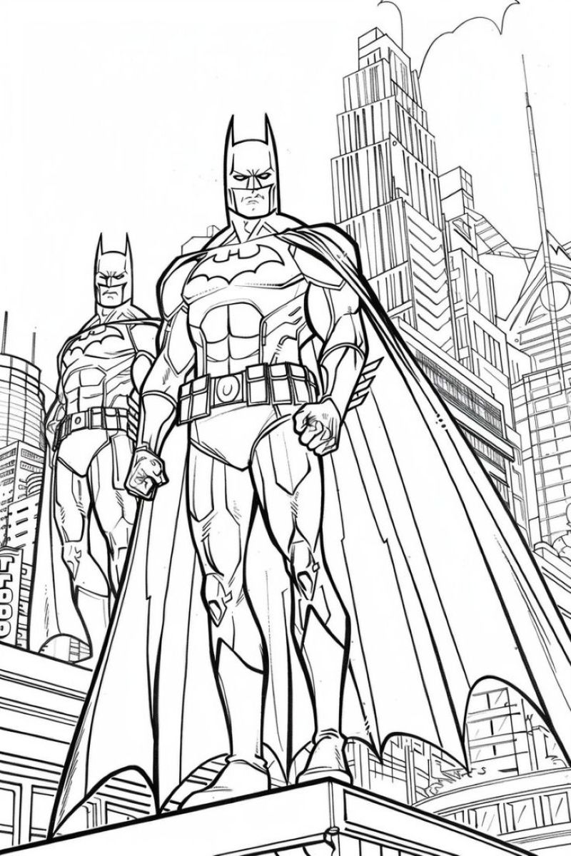 hình tranh tô màu batman