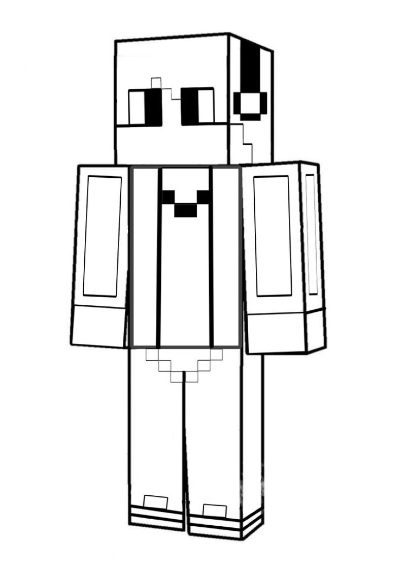 hình tranh tô màu minecraft cho bé