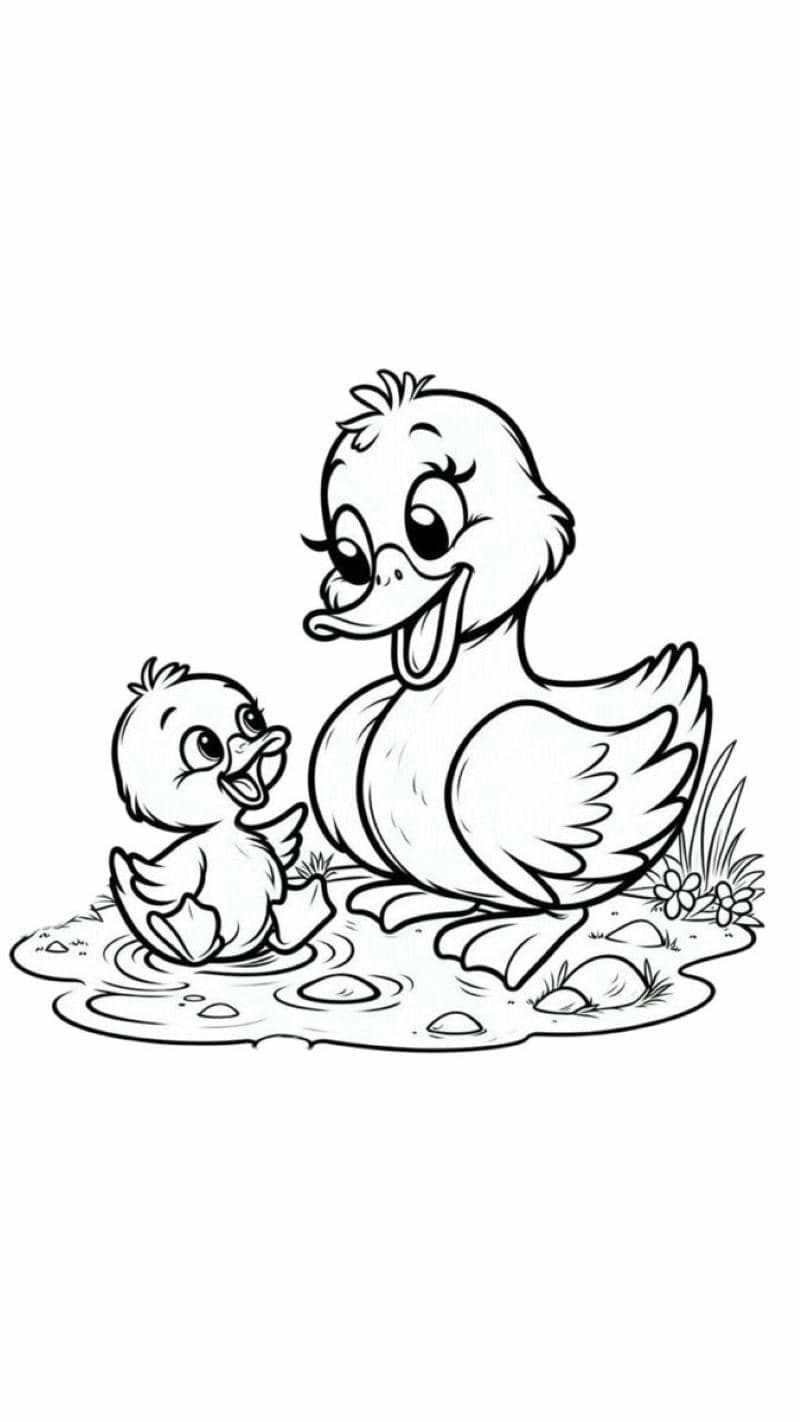 hình vẽ con vịt