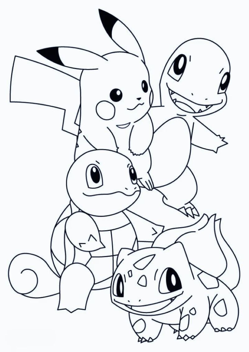 in hình tô màu pokemon