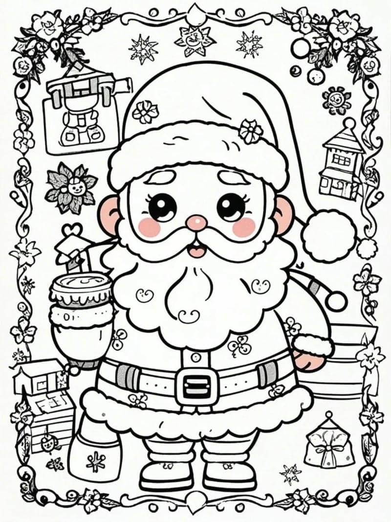 ông già noel tô màu