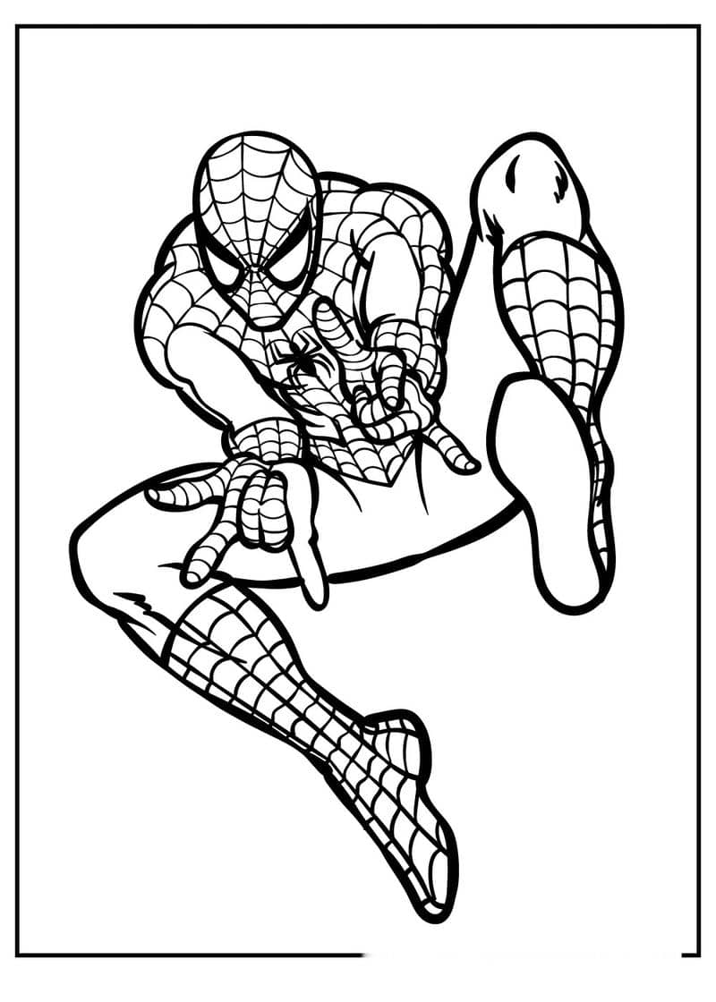 spider man tô màu người nhện