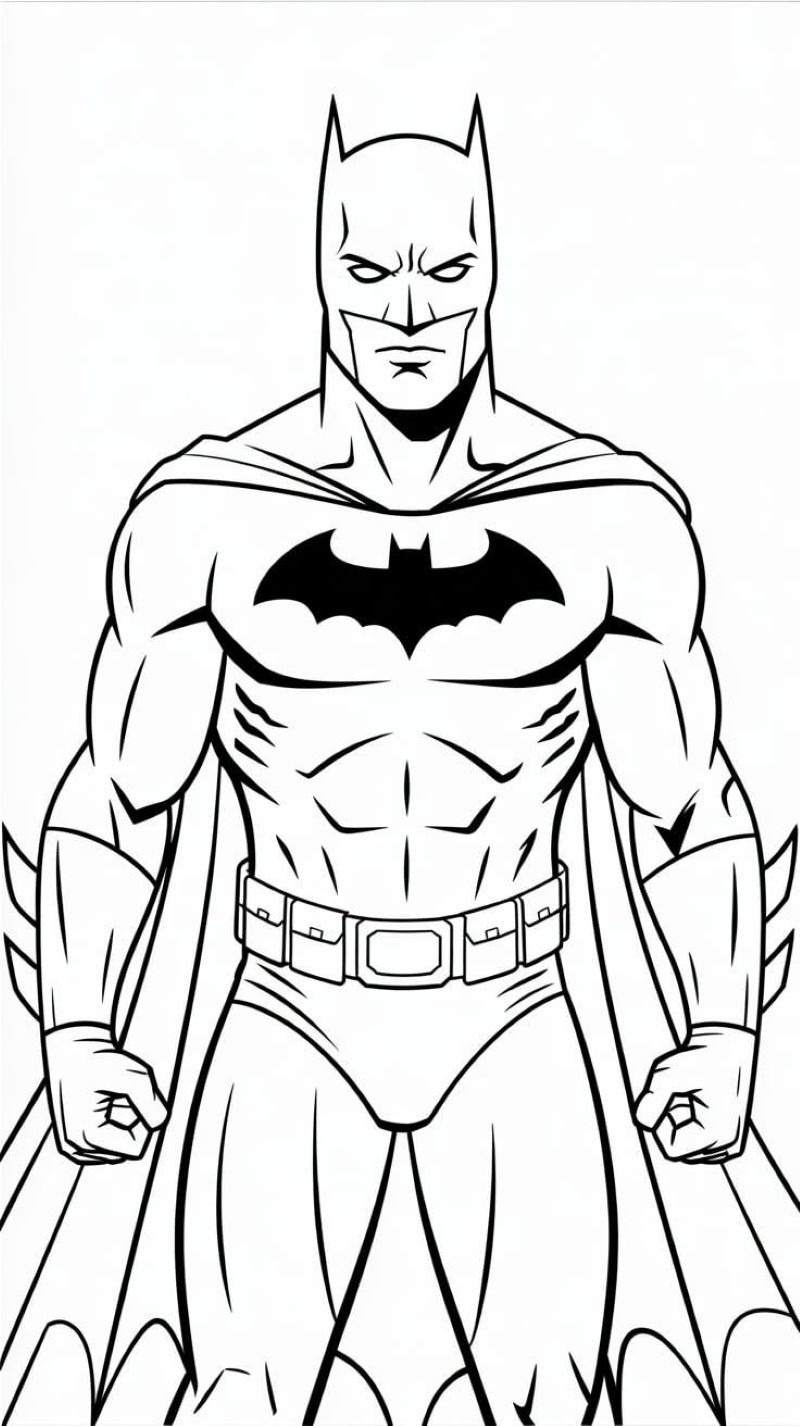 tô màu batman đơn giản