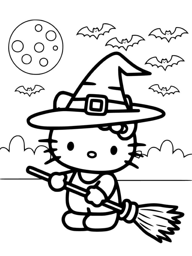 tô màu halloween cute