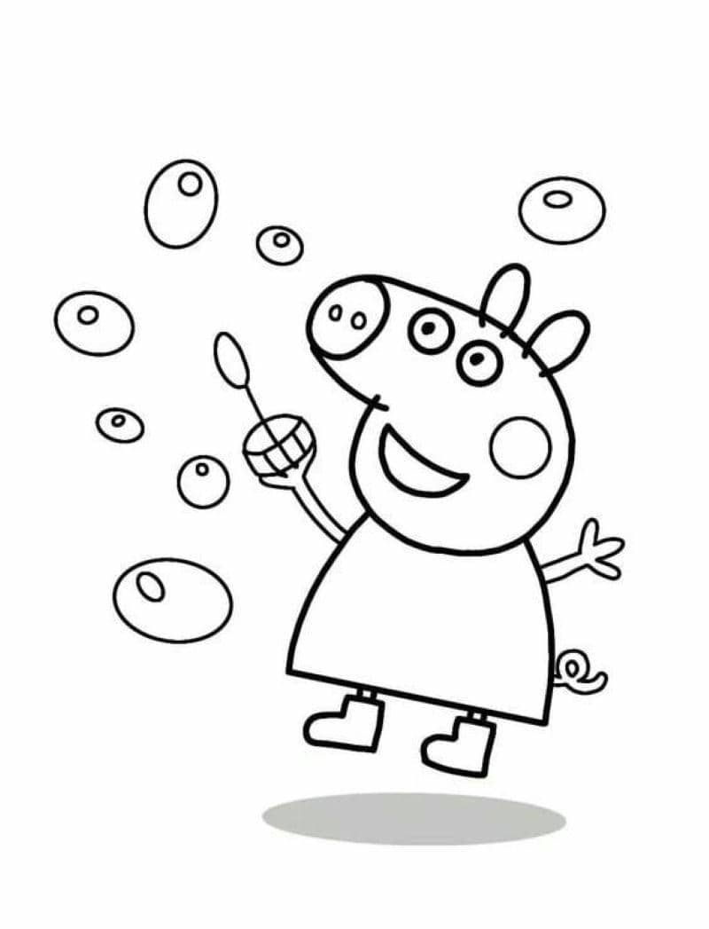 tô màu heo peppa cho bé