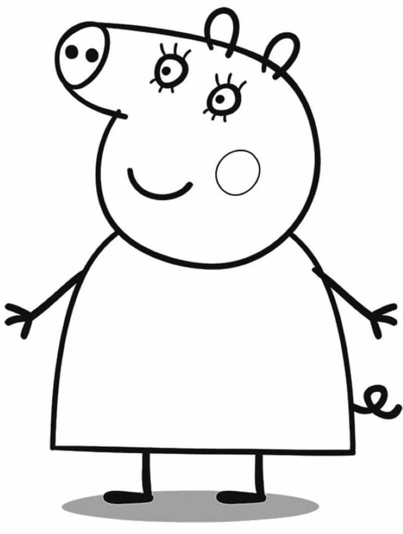 tô màu heo peppa cute