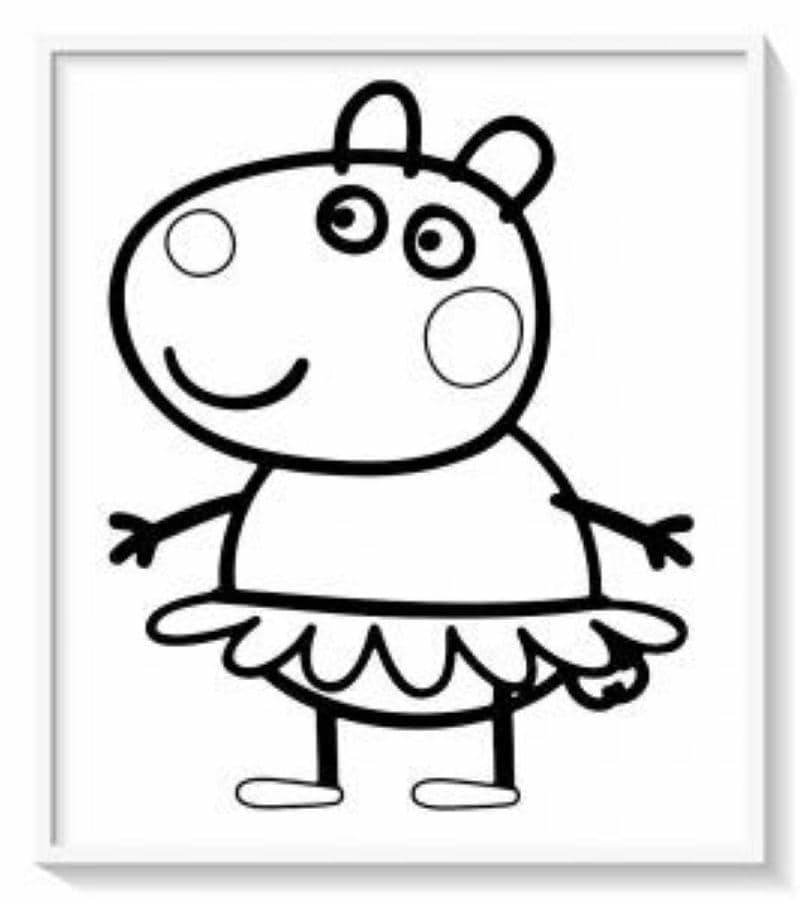 tô màu heo peppa đơn giản
