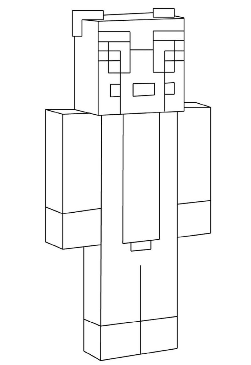 tô màu minecraft cute