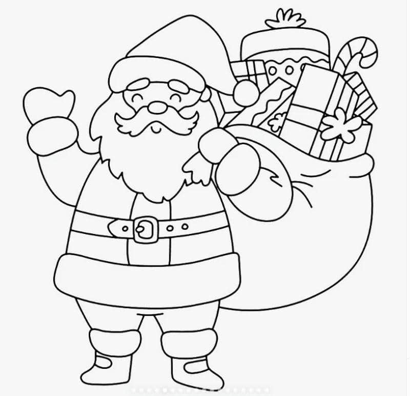 tô màu ông già noel cute