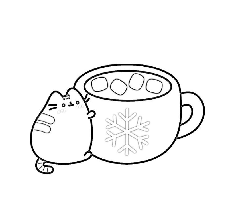 tô màu pusheen cute