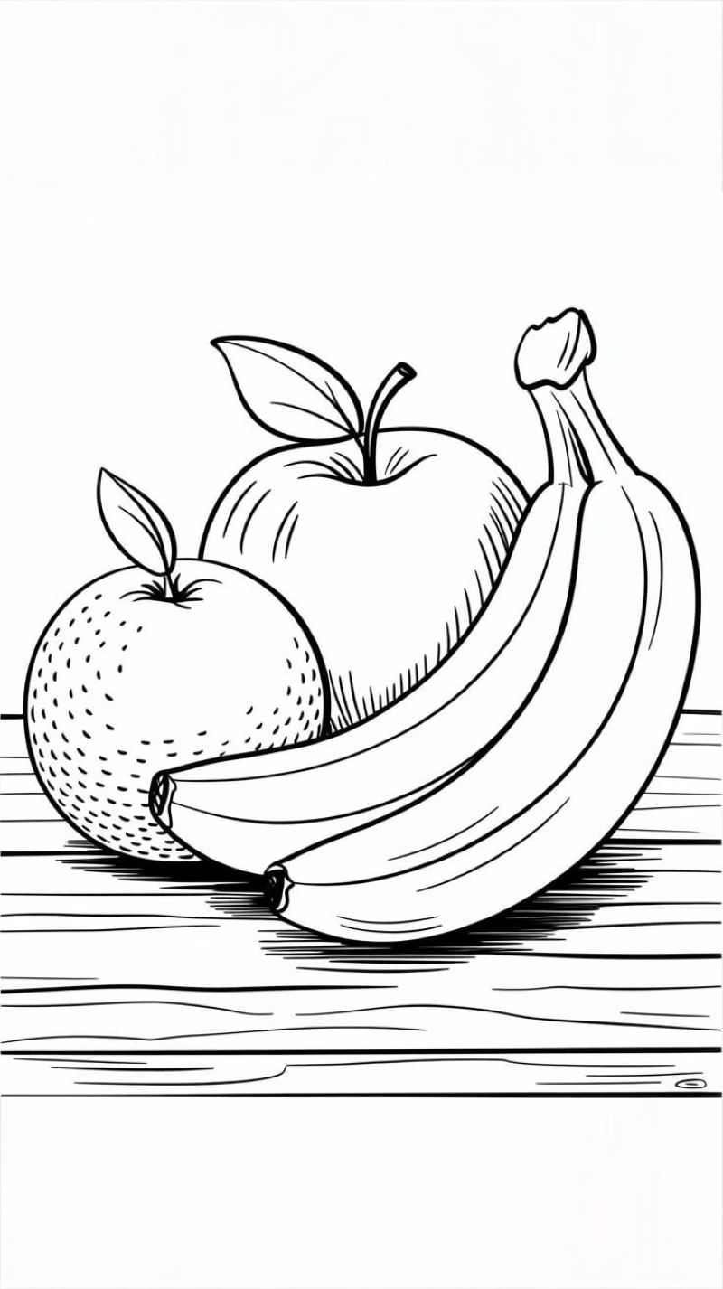 tô màu quả chuối