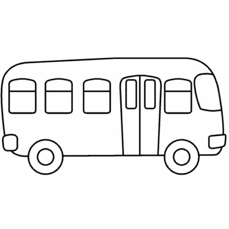 tô màu xe bus đơn giản