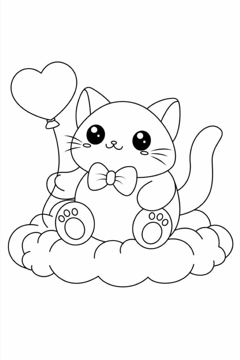 tranh con mèo cute